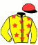 casaque portée par De Leeuw C. J. jockey du cheval de course ICARE D'HERTALS (FR), information pmu ZETURF