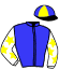 casaque portée par Ouvrie F. jockey du cheval de course INCROYABLE (FR), information pmu ZETURF