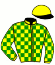 casaque portée par Herrault M. jockey du cheval de course GENTILOVE JOB (FR), information pmu ZETURF