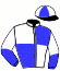 casaque portée par Lesne J. jockey du cheval de course HELESTINE (FR), information pmu ZETURF