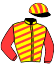 casaque portée par Thomain D. jockey du cheval de course FALKRIS, information pmu ZETURF