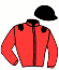 casaque portée par Melis Macias J. jockey du cheval de course INDIGO DE LA COUR, information pmu ZETURF