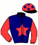 casaque portée par Ouvrie F. jockey du cheval de course INTERVAL TRAINING, information pmu ZETURF