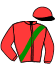 casaque portée par Gelormini G. jockey du cheval de course JEANNE D'ALEX, information pmu ZETURF