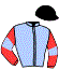 casaque portée par Abrivard A. jockey du cheval de course IZZIE PONCELET, information pmu ZETURF