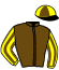 casaque portée par Brossard K. jockey du cheval de course LITTLESNABE, information pmu ZETURF