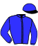 casaque portée par Delamare Mlle C. jockey du cheval de course JEU DE PARME, information pmu ZETURF