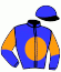 casaque portée par Desprez Gui. jockey du cheval de course IROKO DU CAIEU, information pmu ZETURF