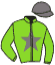 casaque portée par Rodriguez Lou. jockey du cheval de course IDOLE DU MONCEL, information pmu ZETURF