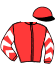 casaque portée par Vercruysse P. jockey du cheval de course KAMILLE DE MER, information pmu ZETURF
