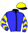 casaque portée par Bizoux Lor. jockey du cheval de course IDEE MELOC, information pmu ZETURF casaque portée par Bizoux Lor. jockey du cheval de course IDEE MELOC, information pmu ZETURF