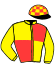 casaque portée par Devouassoux Tan. jockey du cheval de course KING DE LA COTE, information pmu ZETURF