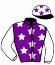 casaque portée par Raffestin J. jockey du cheval de course LE MAC, information pmu ZETURF