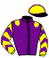 casaque portée par Verva L. jockey du cheval de course LOUPIAC, information pmu ZETURF