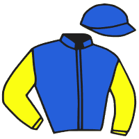 casaque portée par Meyer De Wulf Max. jockey du cheval de course HEBE DU PETIT ODON, information pmu ZETURF