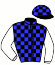 casaque portée par Masschaele Ph. jockey du cheval de course LOTTO PALACE, information pmu ZETURF