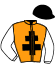 casaque portée par Armellini D. jockey du cheval de course LUKARI DE FONTAINE, information pmu ZETURF