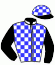 casaque portée par D'haenens N. jockey du cheval de course KOLENCIA DE WARNOC, information pmu ZETURF