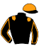 casaque portée par Rochette F. jockey du cheval de course MUSTANGA DU NOYER, information pmu ZETURF