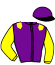 casaque portée par Raffin E. jockey du cheval de course GO GARFIELD, information pmu ZETURF