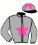 casaque portée par Foulon M. jockey du cheval de course RYSK TOUT (AR), information pmu ZETURF