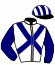 casaque portée par Bendjama A. jockey du cheval de course DECAZE (FR), information pmu ZETURF
