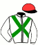 casaque portée par Le Pemp Mlle L. jockey du cheval de course GOODLUCK PONTADOUR (FR), information pmu ZETURF