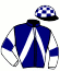 casaque portée par Corallo E. jockey du cheval de course BOTCH (FR), information pmu ZETURF