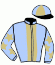 casaque portée par Grosjean J. jockey du cheval de course GRISGRISES (FR), information pmu ZETURF