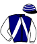 casaque portée par Billardello C. jockey du cheval de course GOOGLE PONTADOUR (FR), information pmu ZETURF
