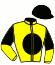casaque portée par Auge J. jockey du cheval de course AONACH MOR (GB), information pmu ZETURF