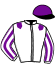 casaque portée par Mouesan H. jockey du cheval de course DERDAS (GB), information pmu ZETURF