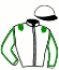 casaque portée par Merille C. jockey du cheval de course BOUCHRA (FR), information pmu ZETURF