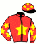 casaque portée par Eyquem Jb. jockey du cheval de course MUHARIB DU SOLIEL (AR), information pmu ZETURF