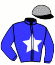 casaque portée par Cabre J. jockey du cheval de course SAHAB, information pmu ZETURF