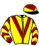 casaque portée par Cabre J. jockey du cheval de course FEDOR ROSAY, information pmu ZETURF