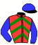 casaque portée par Merille C. jockey du cheval de course FA CHOPE, information pmu ZETURF