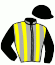 casaque portée par Guedj-gay G. jockey du cheval de course TITE NANA, information pmu ZETURF