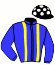 casaque portée par Crastus A. jockey du cheval de course MOON DREAM, information pmu ZETURF