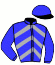 casaque portée par Gutierrez Val A. jockey du cheval de course SOLMAX, information pmu ZETURF