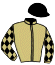 casaque portée par Topin Mme S. jockey du cheval de course MANAKEL, information pmu ZETURF