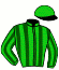 casaque portée par Gutierrez Val A. jockey du cheval de course QUIEN SABE, information pmu ZETURF