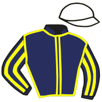casaque portée par Zuliani L. jockey du cheval de course KALINQA, information pmu ZETURF
