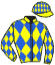 casaque portée par Hardouin E. jockey du cheval de course DAMASK BLADE, information pmu ZETURF