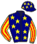 casaque portée par Guedj-gay G. jockey du cheval de course ALPHABIA, information pmu ZETURF