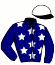 casaque portée par Romary Mlle M. jockey du cheval de course CHAI D'OEUVRE, information pmu ZETURF
