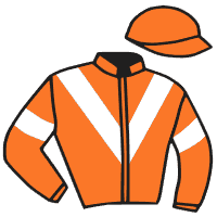 casaque portée par Eon Mlle M. jockey du cheval de course ANTARES, information pmu ZETURF