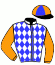 casaque portée par Lauron M. jockey du cheval de course FLYLEYF, information pmu ZETURF