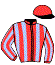 casaque portée par Gutierrez Val A. jockey du cheval de course DIAMANTINE, information pmu ZETURF
