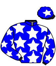 casaque portée par Delozier L. jockey du cheval de course DIRIYAH MA KSA, information pmu ZETURF